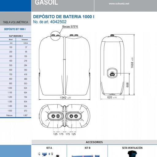 Depósito gasoil simple pared BT 1000 litros [2]