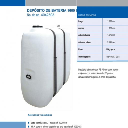 Depósito gasoil simple pared BT 1600 litros [2]