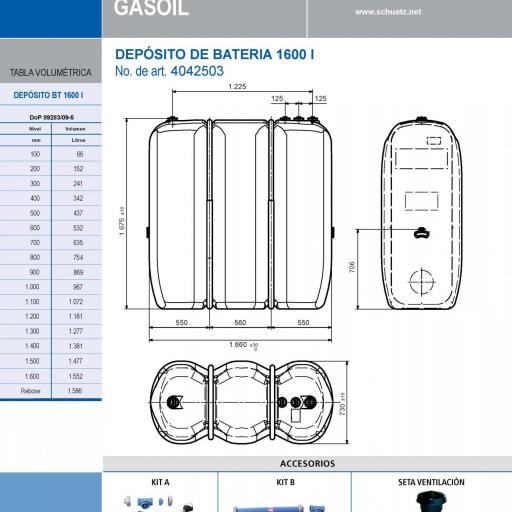 Depósito gasoil simple pared BT 1600 litros [1]