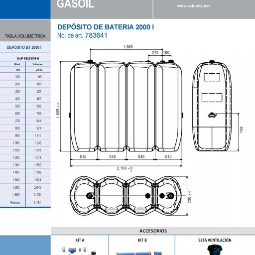 Depósito gasoil simple pared BT 2000 litros [2]