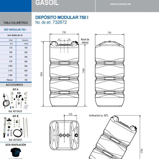 Depósito gasoil modular MT 750 litros [2]