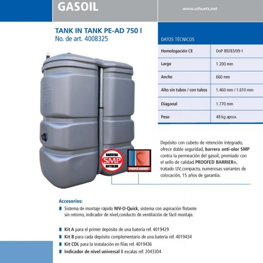 Depósito gasoil doble pared 750 litros [2]