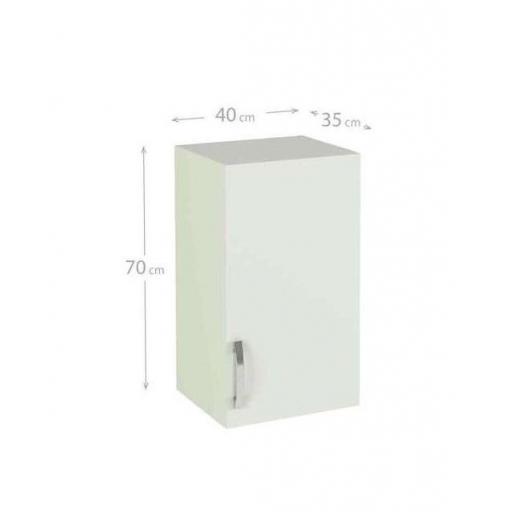 Armario colgante 70x40x33cm BLANCO [2]