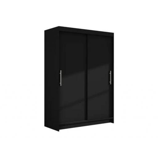 Armario Puertas correderas 200x120x58cm NEGRO [0]