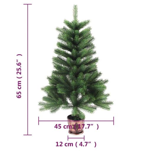 Árbol de Navidad artificial hojas realistas 65cm VERDE [5]