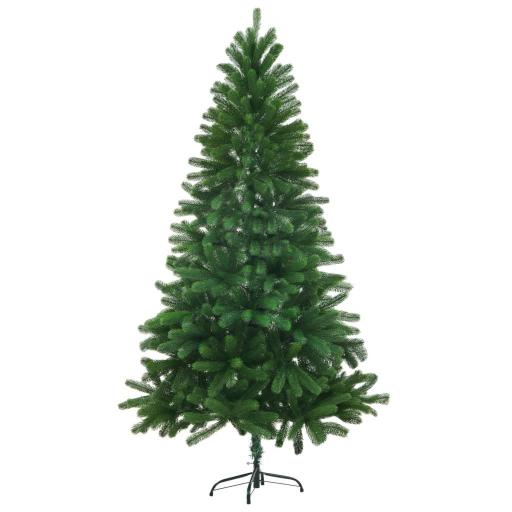 Árbol de Navidad artificial hojas realistas 150cm VERDE [1]