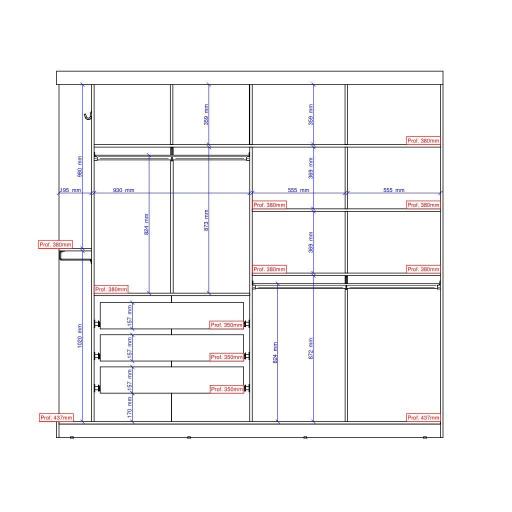 Armario 231cm ROBLE Y MARFIL (Montaje gratis) [2]