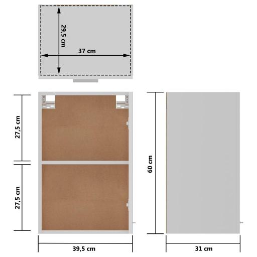 Armario colgante 39,5x31x60cm BLANCO BRILLO [3]