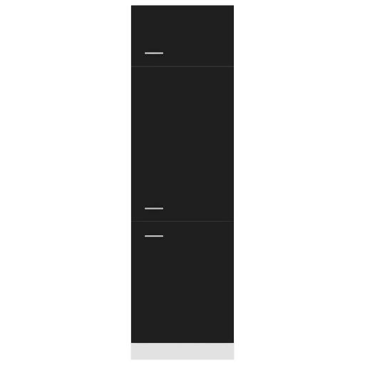 Armario de frigorífico 60x57x207cm NEGRO [2]