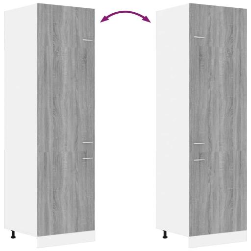 Armario de frigorífico 60x57x207cm GRIS MADERA [1]