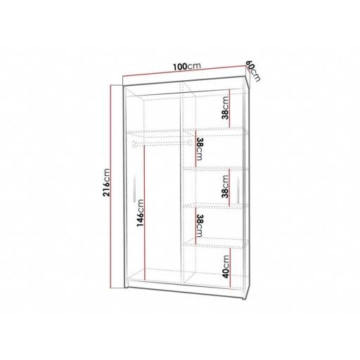 Armario 100cm ROBLE [3]