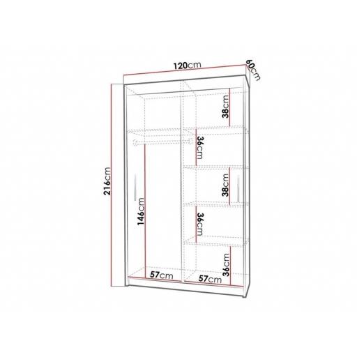 Armario 120cm ROBLE [3]