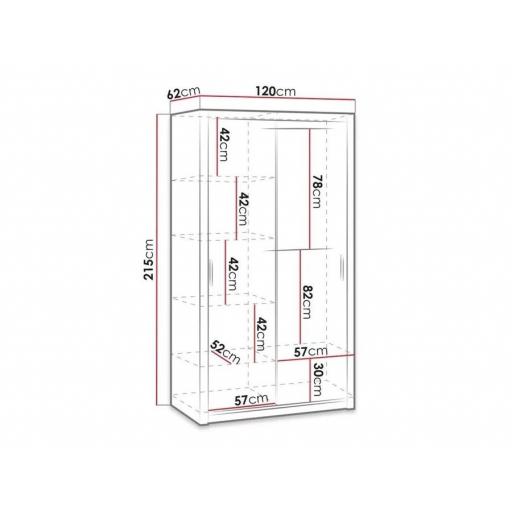 Armario 120cm ROBLE OSCURO [2]