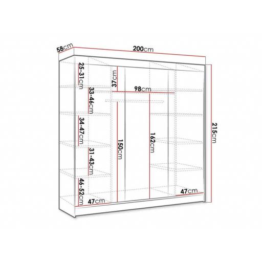 Armario 200cm ROBLE [3]