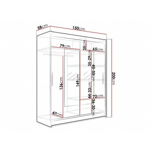 Armario 150cm ROBLE OSCURO [3]