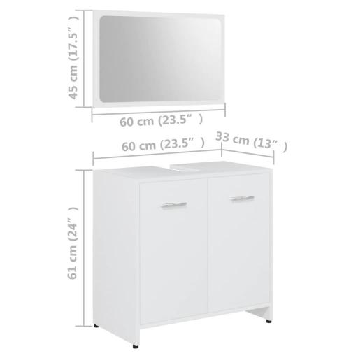 Conjunto muebles de baño 4 piezas BLANCO [3]