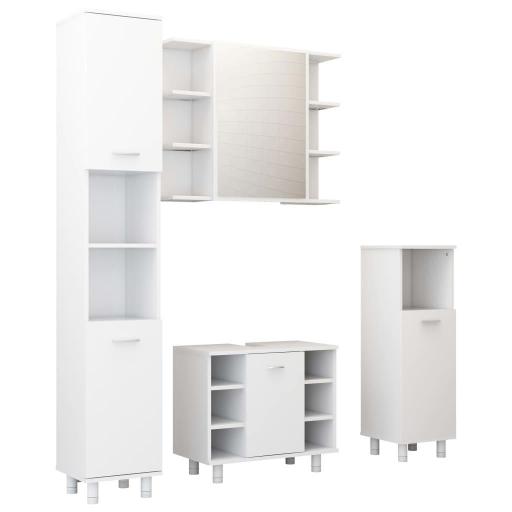 Conjunto muebles de baño 4 piezas BLANCO [1]