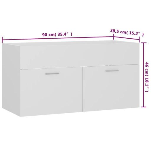 Conjunto muebles de baño 4 piezas BLANCO [3]