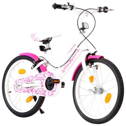 Bicicleta para niños 18 pulgadas (5-7 años) ROSA Y BLANCO [1]