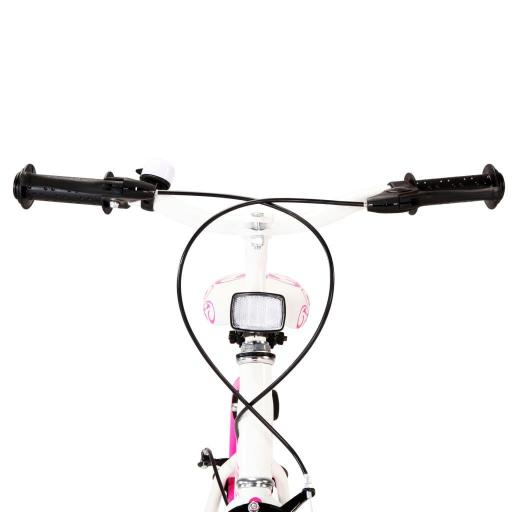 Bicicleta para niños 18 pulgadas (5-7 años) ROSA Y BLANCO [3]