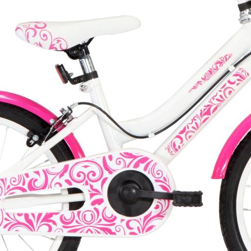 Bicicleta para niños 18 pulgadas (5-7 años) ROSA Y BLANCO [4]