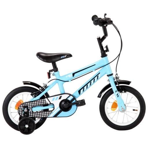 Bicicleta para niños 12 pulgadas (2-4 años) NEGRO Y AZUL [0]