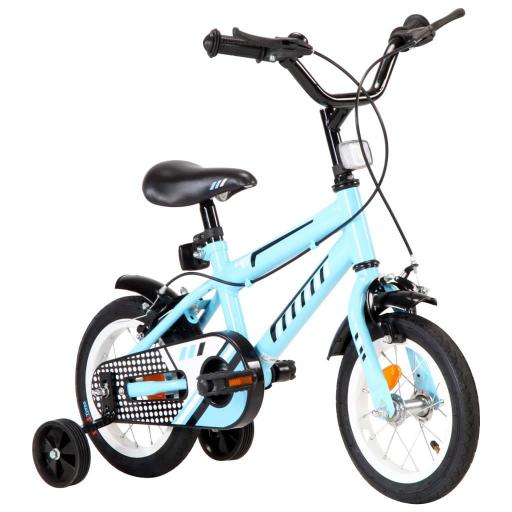 Bicicleta para niños 12 pulgadas (2-4 años) NEGRO Y AZUL [1]