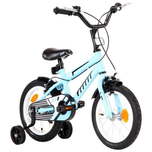 Bicicleta para niños 14 pulgadas (3-5 años) NEGRO Y AZUL [1]