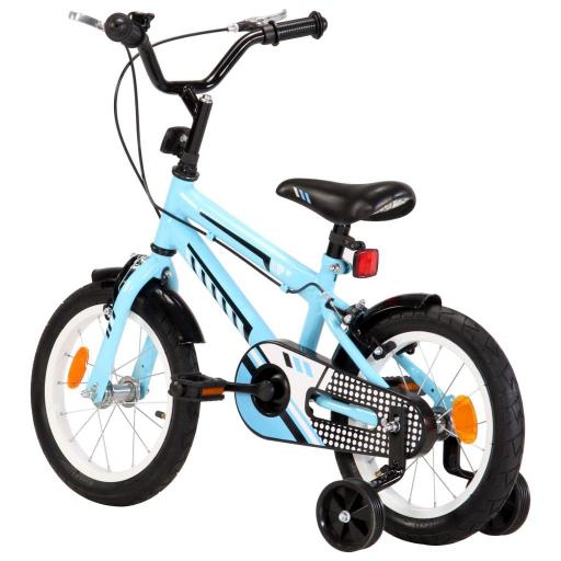 Bicicleta para niños 14 pulgadas (3-5 años) NEGRO Y AZUL [2]