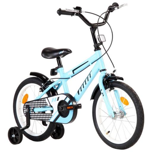 Bicicleta para niños 16 pulgadas (4-6 años) NEGRO Y AZUL [1]