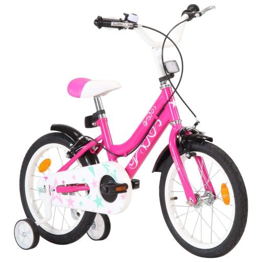 Bicicleta para niños 16 pulgadas (4-6 años) NEGRO Y ROSA [1]