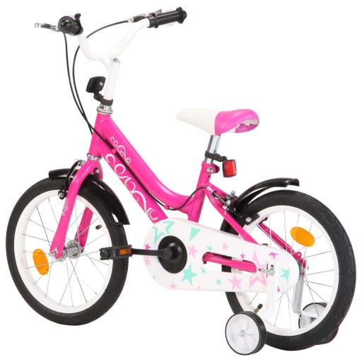 Bicicleta para niños 16 pulgadas (4-6 años) NEGRO Y ROSA [2]