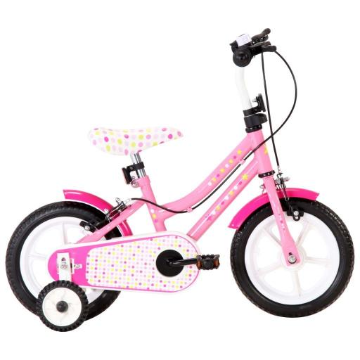 Bicicleta para niños 12 pulgadas (2-4 años) BLANCO Y ROSA [0]