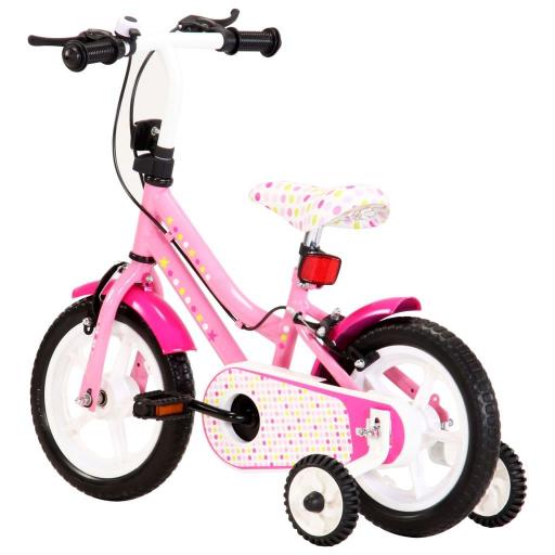 Bicicleta para niños 12 pulgadas (2-4 años) BLANCO Y ROSA [2]