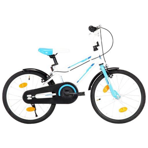 Bicicleta para niños 18 pulgadas (5-7 años) AZUL Y BLANCO [0]