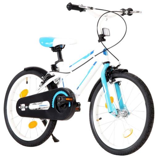 Bicicleta para niños 18 pulgadas (5-7 años) AZUL Y BLANCO [1]