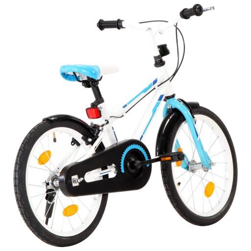 Bicicleta para niños 18 pulgadas (5-7 años) AZUL Y BLANCO [2]