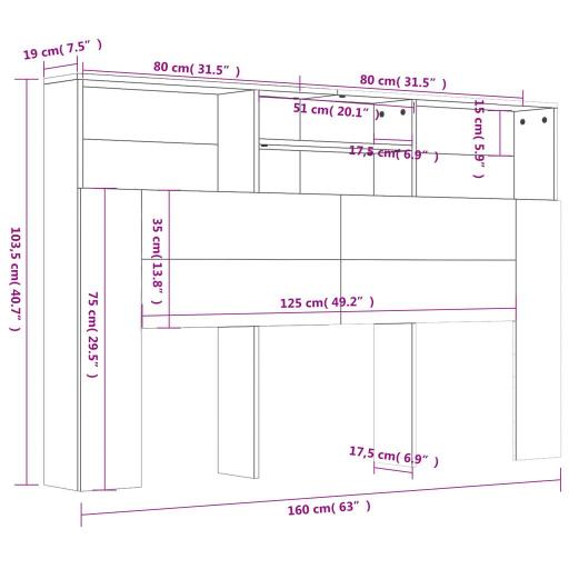 Cabecero 160x19x103,5cm ROBLE CLARO [4]