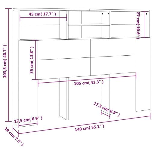 Cabecero 140x19x103,5cm ROBLE CLARO [4]