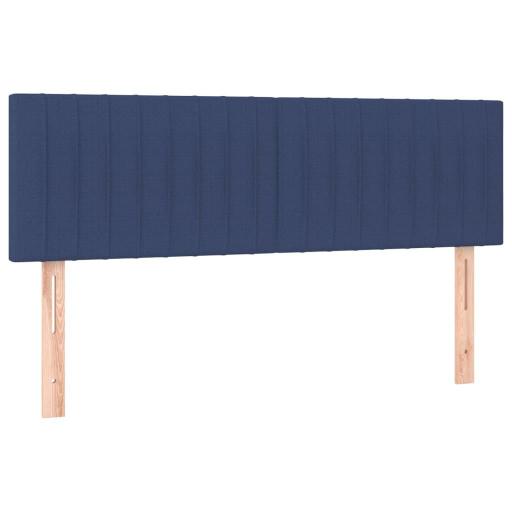 Cama con cabecero, colchón y cubrecolchón 140x200cm tela AZUL [4]