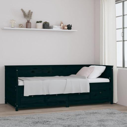 Cama con cajones 90x200cm NEGRO [1]