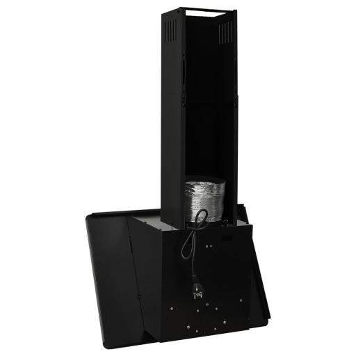 Campana extractora acero inoxidable vidrio templado negro 60cm [2]