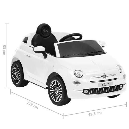 Coche eléctrico niños FIAT 500 BLANCO [5]