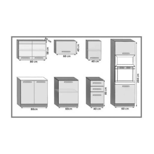 Cocina completa 7 piezas 240cm CASTAÑO [1]
