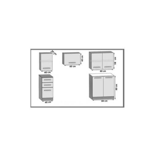 Cocina completa 5 piezas 180cm GRIS [1]