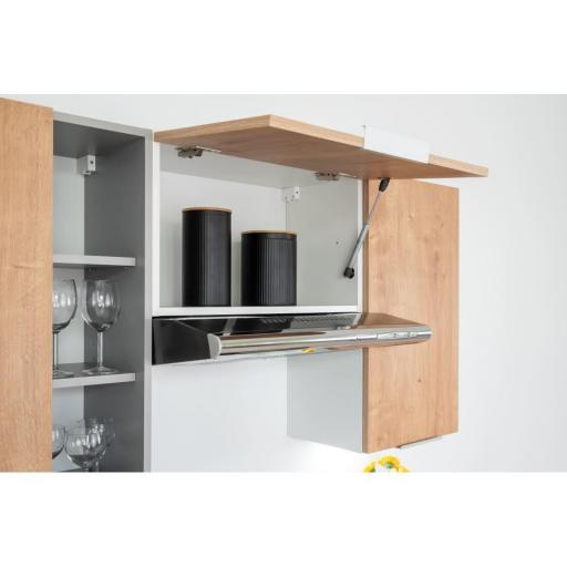 Cocina completa 180-240cm ROBLE Y GRIS PLATINO [3]