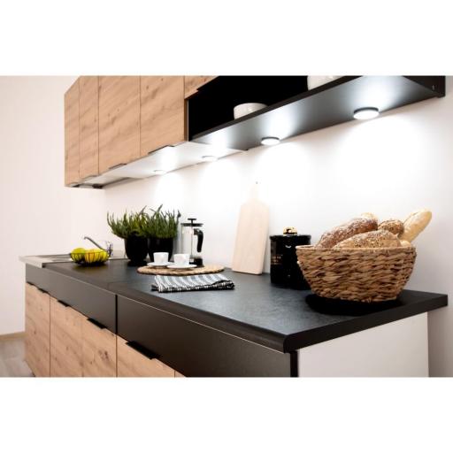 Cocina completa 180-240cm ROBLE Y NEGRO [1]