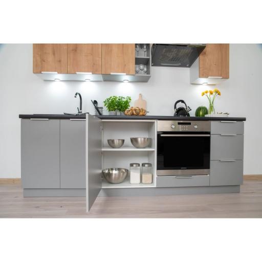 Cocina completa 240cm ROBLE Y GRIS PLATINO [5]