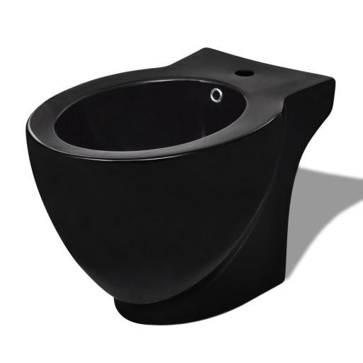 Conjunto WC y Bidet cerámica NEGRO [3]