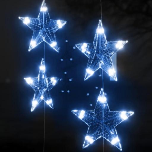 Cortina de luces estrellas 200 LEDs AZUL [2]